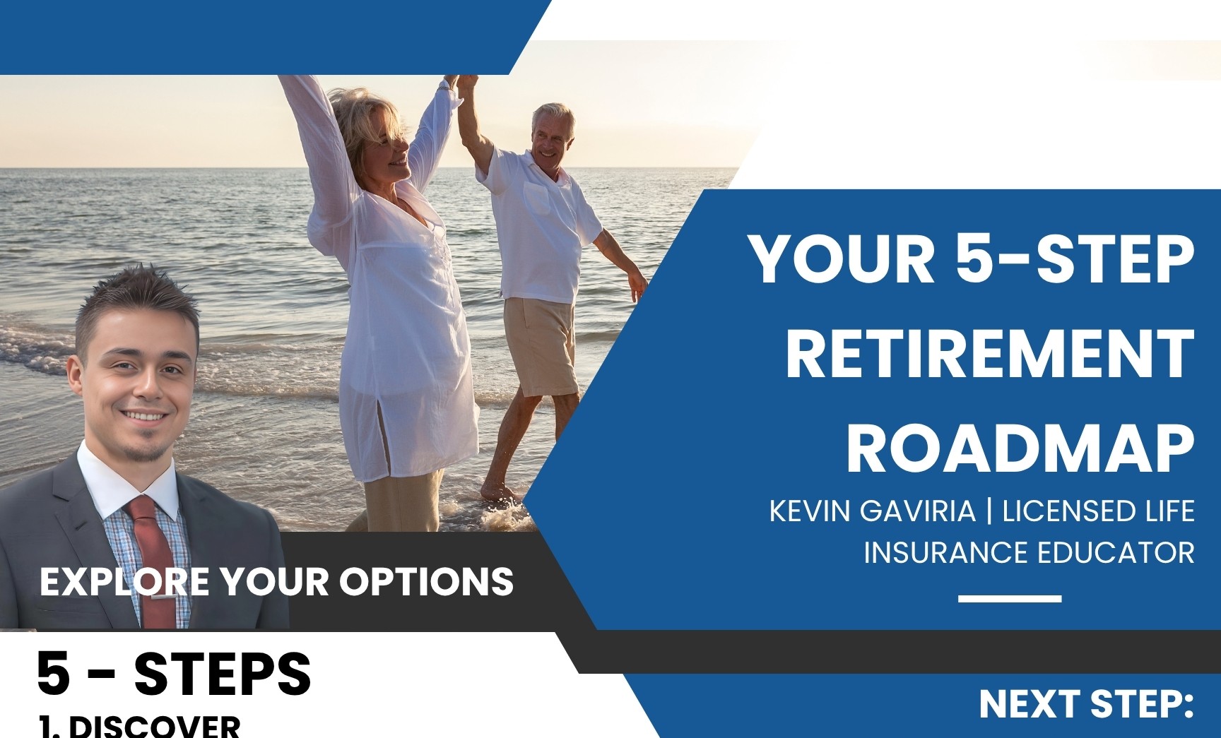 Preview-Preview of free 5-step retirement roadmap PDF by Kevin Gaviria - RetireWithKevin.com